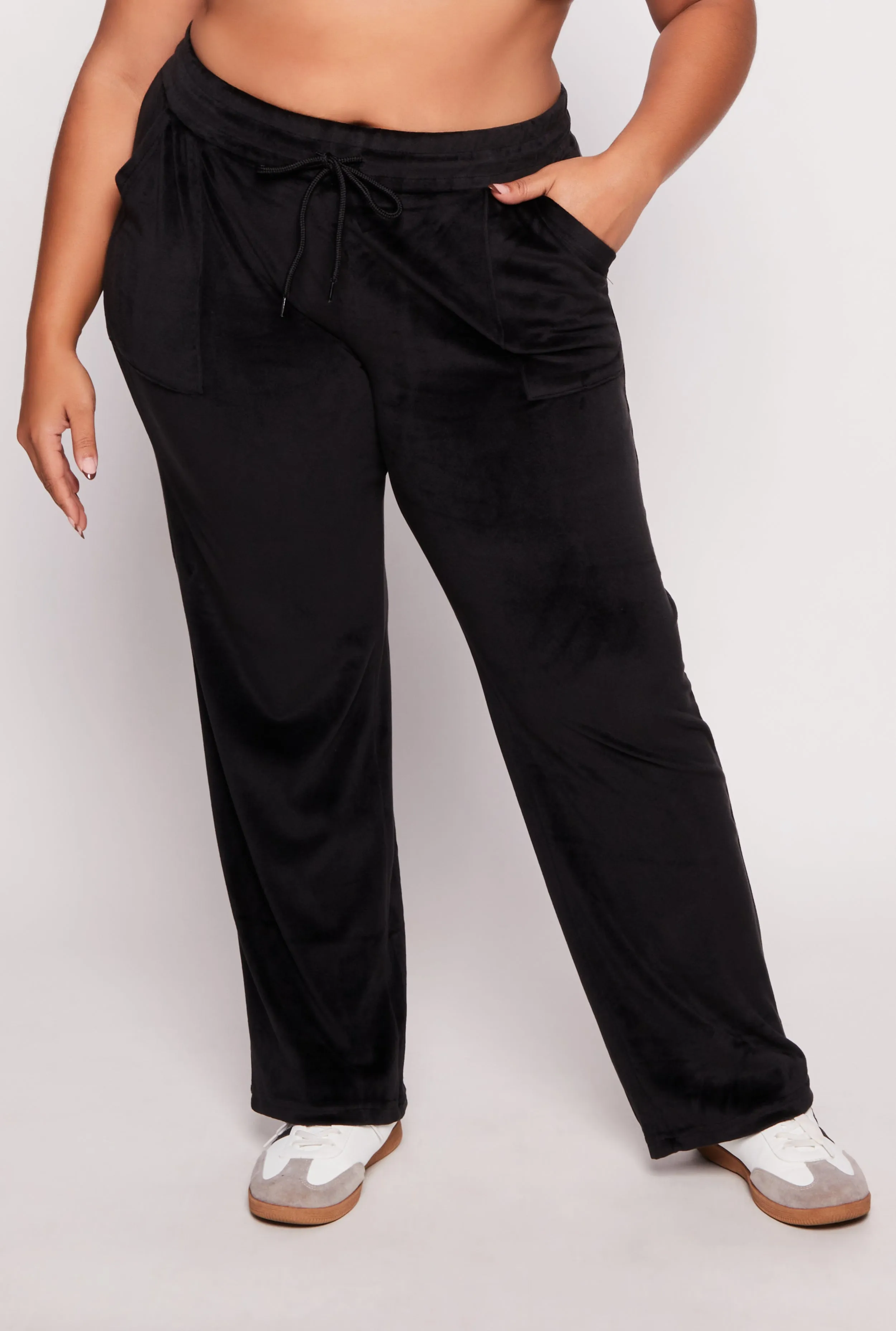 Plus Size Velour Wide Leg Pants sold by Rainbow product image thumbnail 3