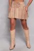 Faux Suede Lace Up Mini Skirt sold by Rainbow