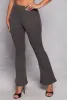 Ribbed Knit High Waist Flare Pants sold by Rainbow