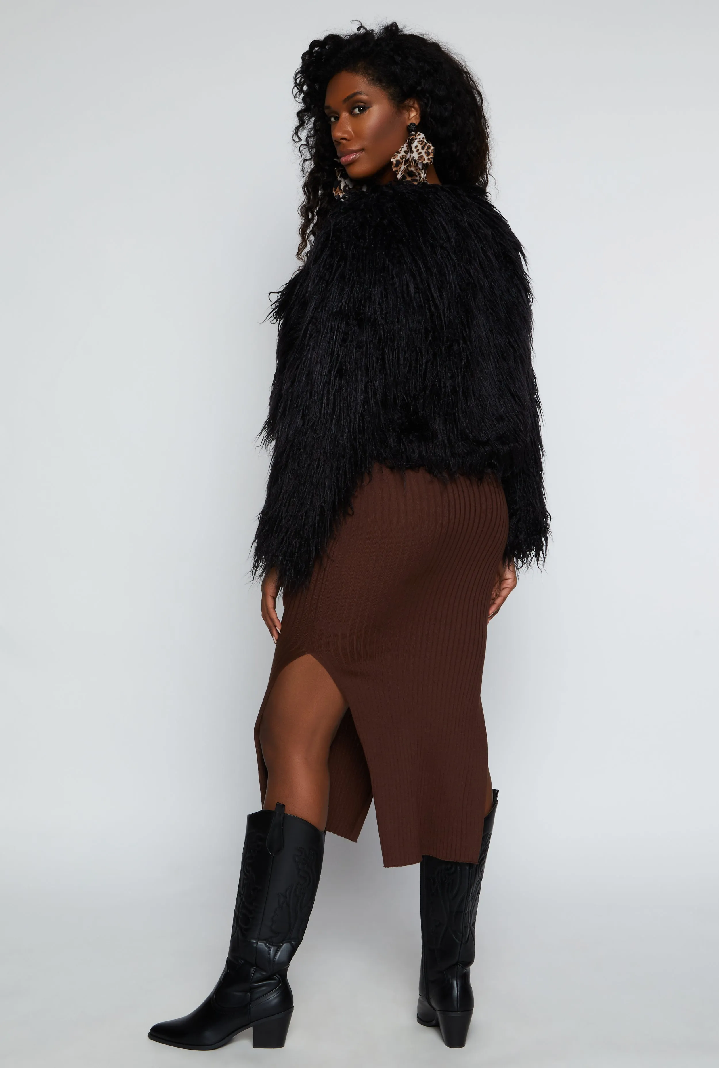 Shaggy Faux Fur Jacket sold by Rainbow product image thumbnail 3
