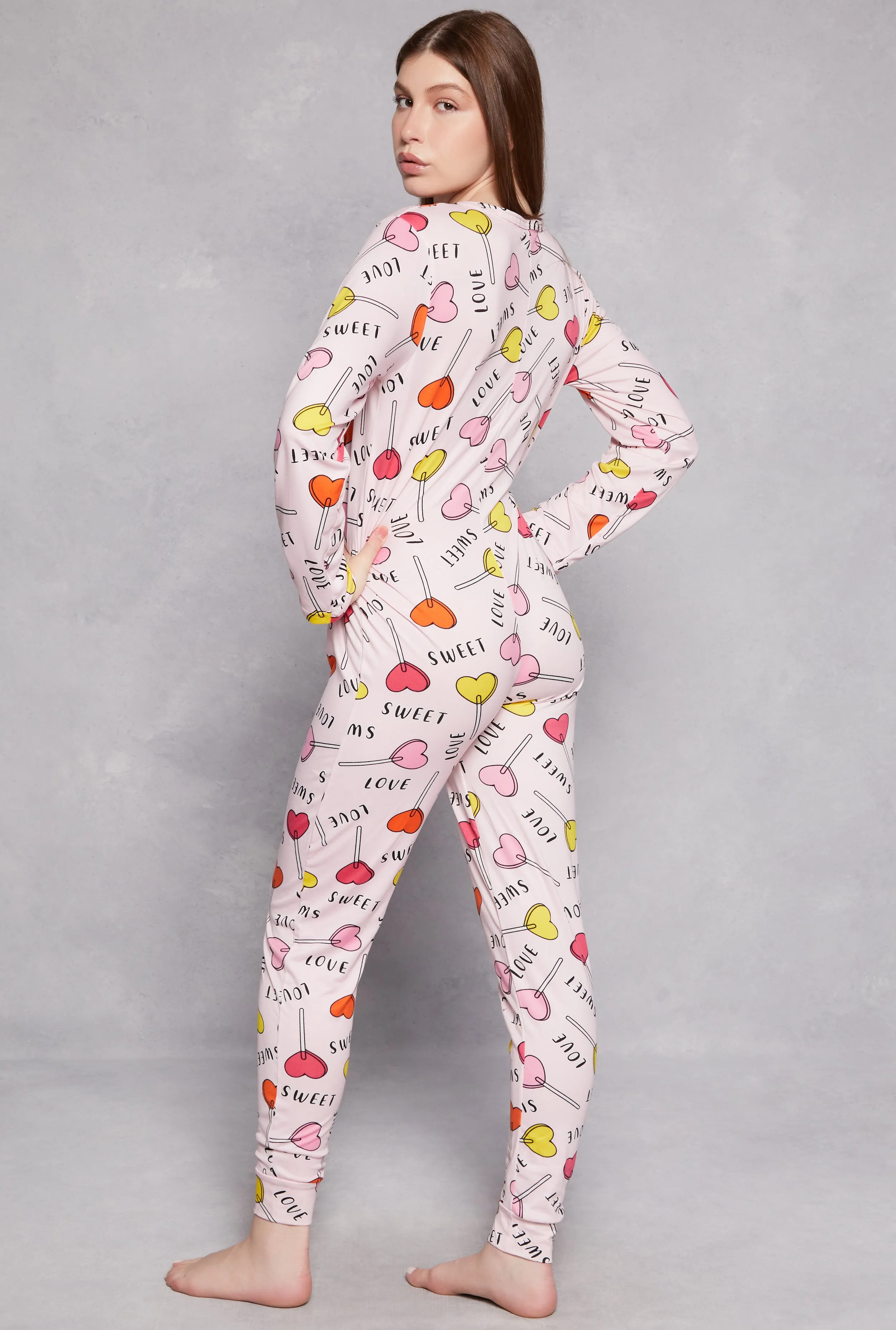 Sweet Love Lollipop Graphic Pajama Onesie sold by Rainbow product image thumbnail 2