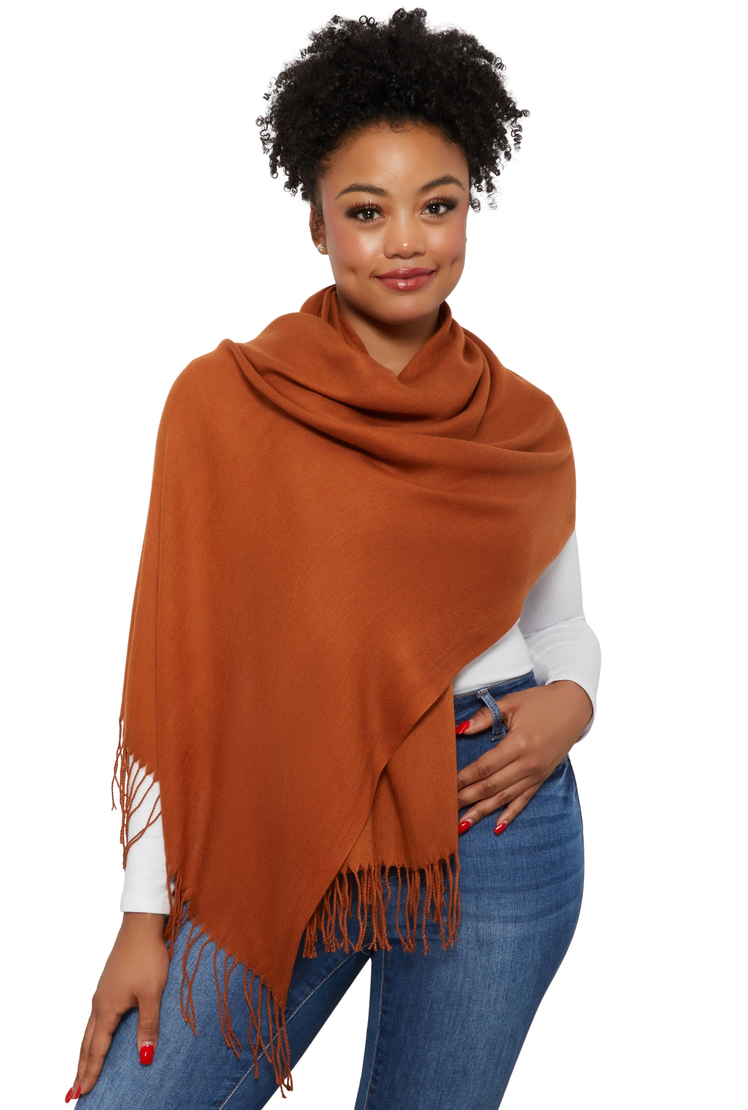 Fringe Detail Pashmina Scarf sold by Rainbow product image thumbnail 2