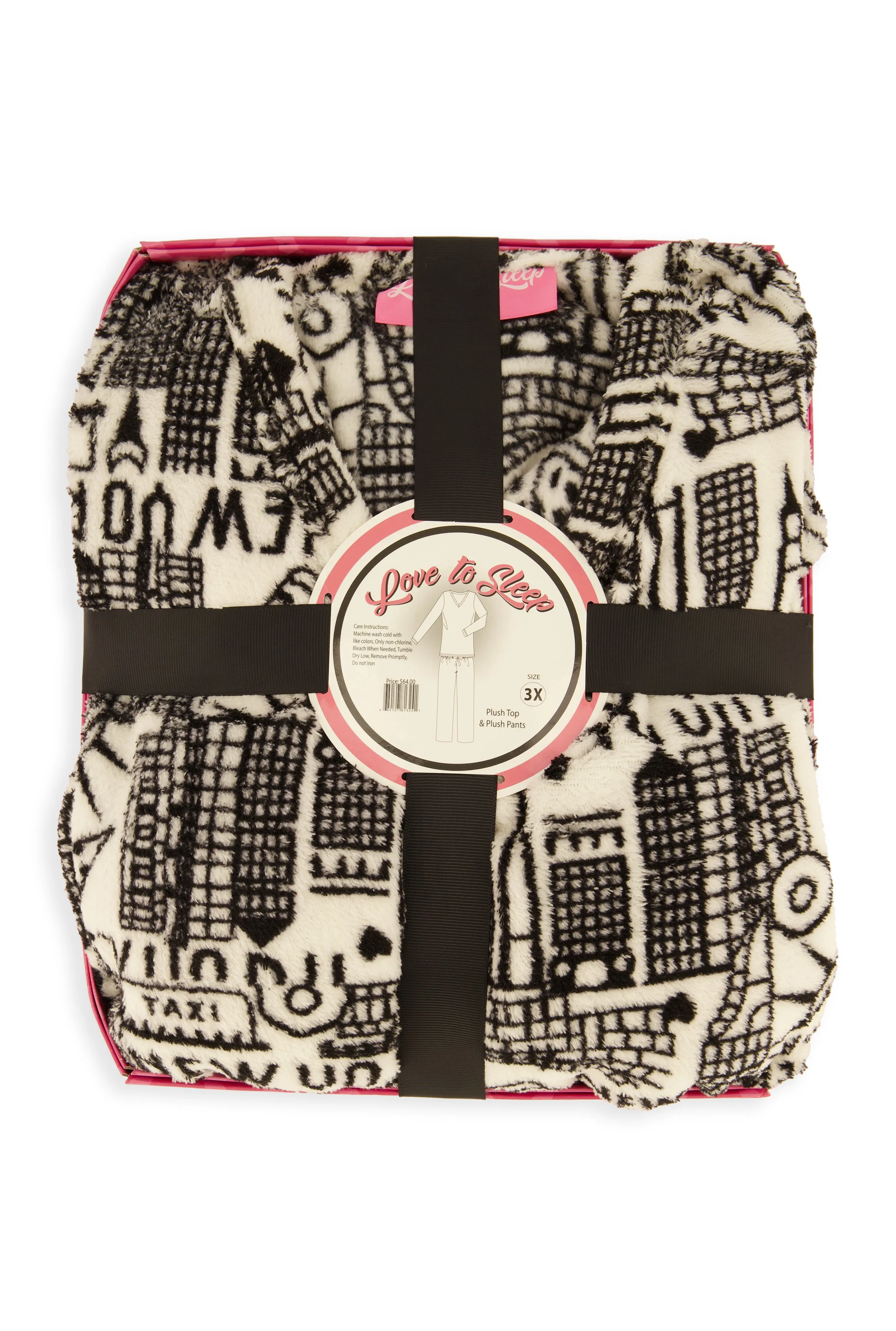 Plus Size New York Print Pajama Top and Pants Set sold by Rainbow product image thumbnail 5