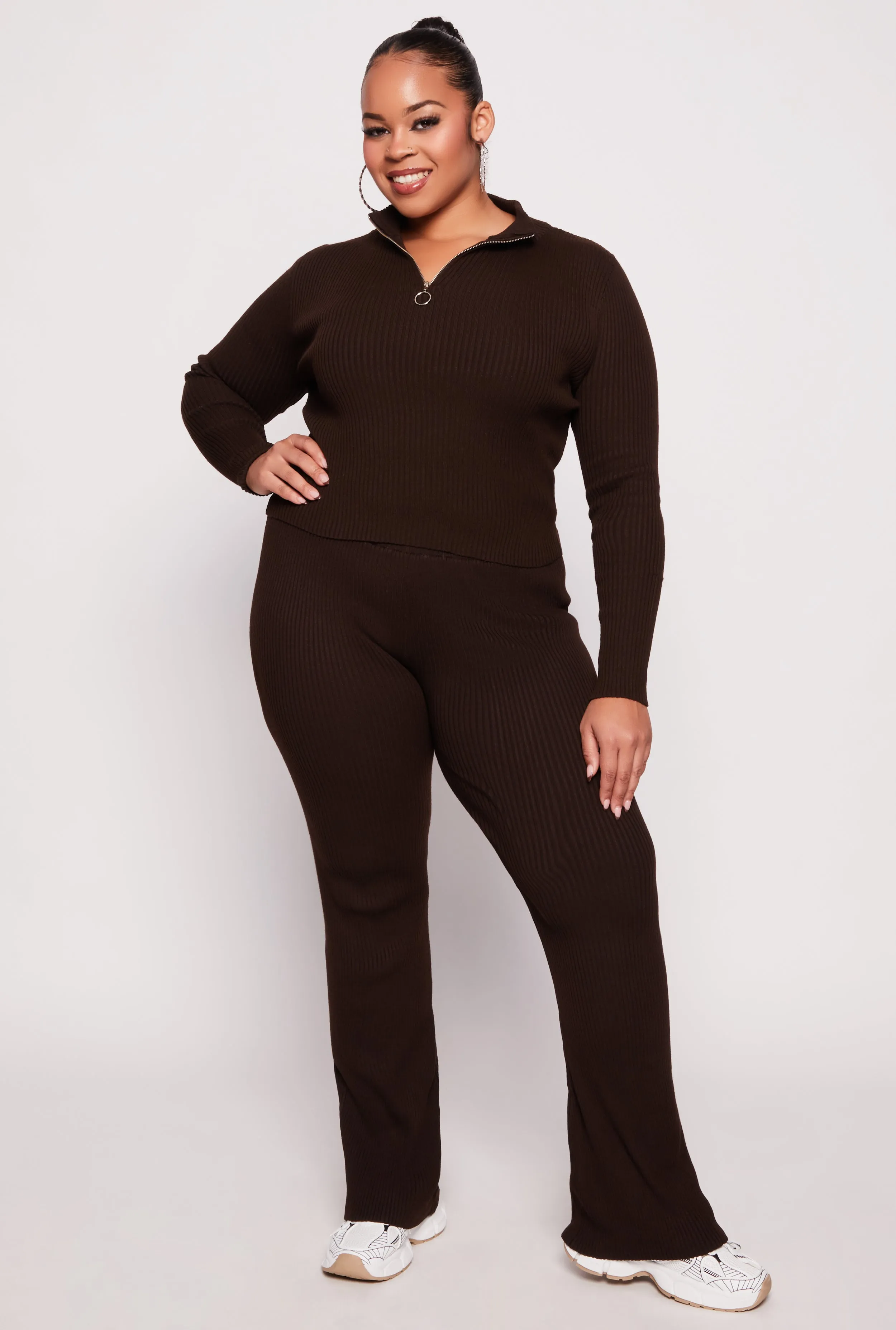 Plus Size Ribbed Knit Pants sold by Rainbow