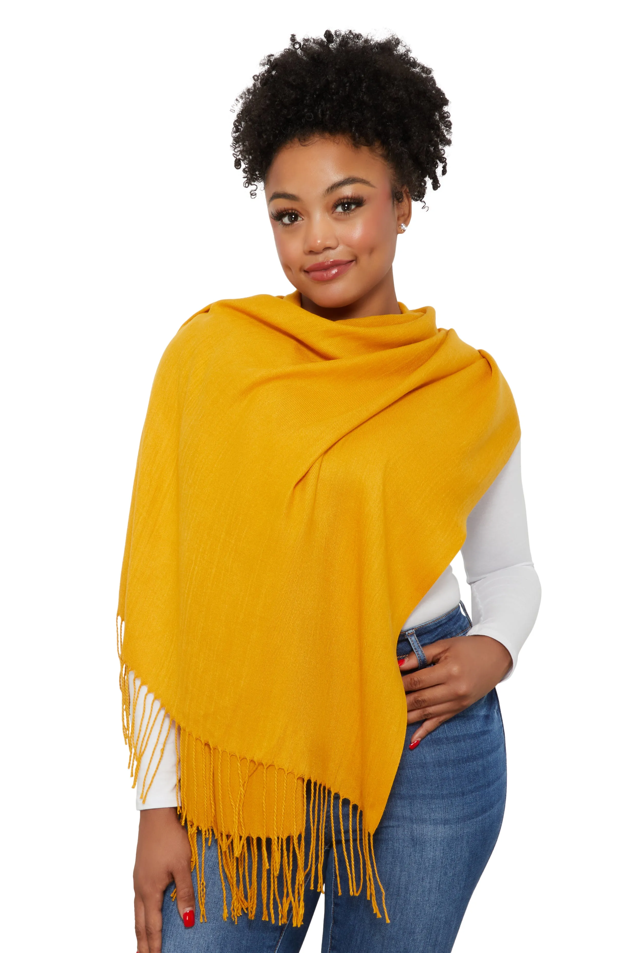 Fringe Detail Pashmina Scarf sold by Rainbow product image thumbnail 2