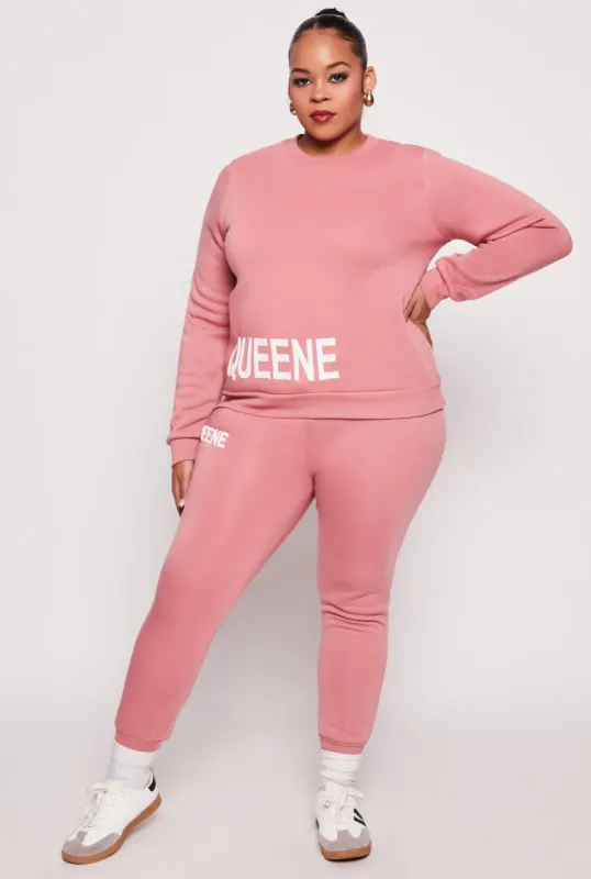 Plus Size Queene Joggers sold by Rainbow