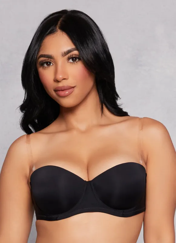 Clear Strap Balconette Bra | Converts to Strapless sold by Rainbow