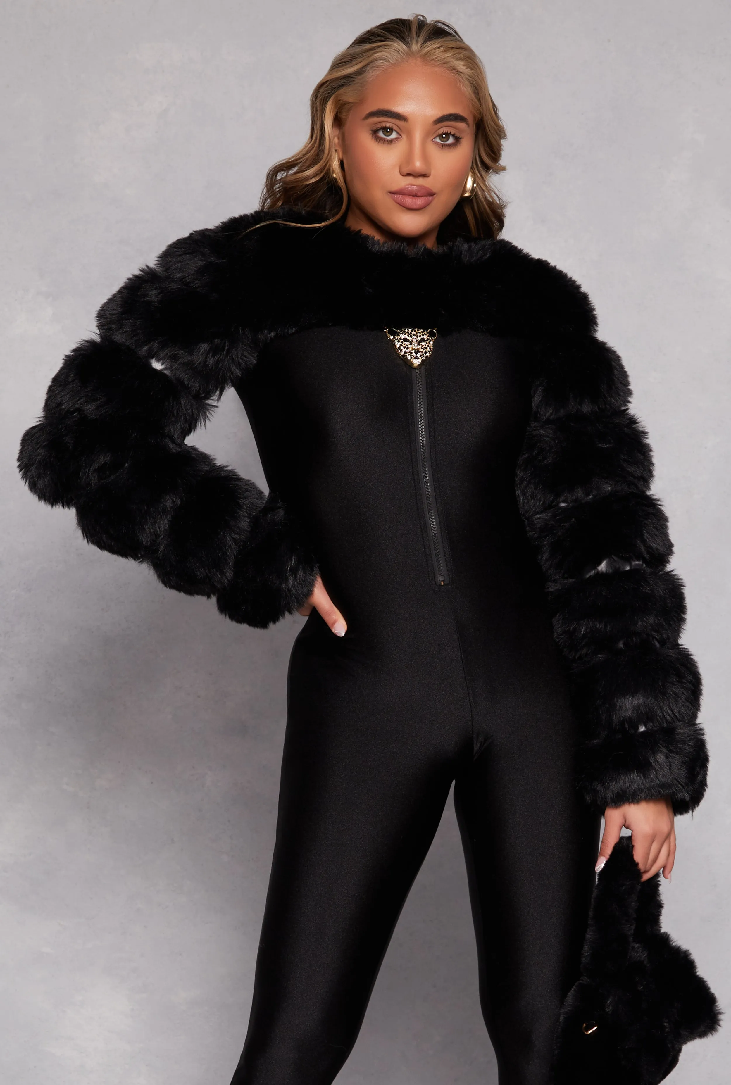 Faux Fur Pullover Bolero Jacket sold by Rainbow