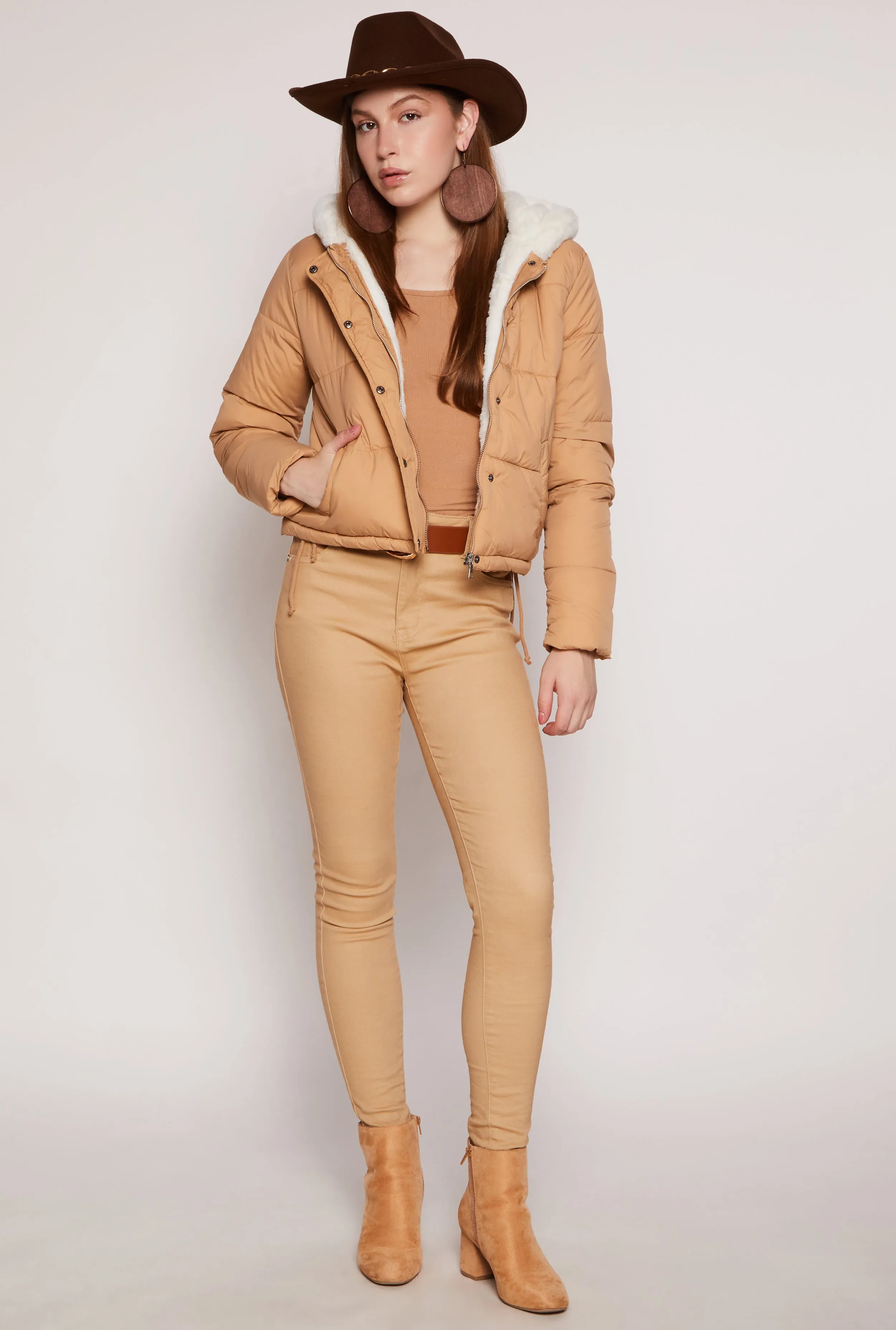 Faux Fur Lined Puffer Jacket sold by Rainbow product image thumbnail 2