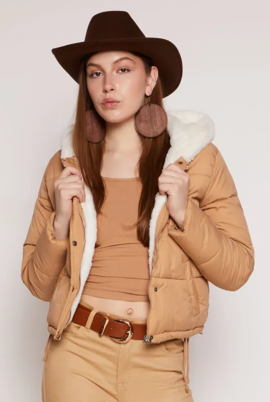 Faux Fur Lined Puffer Jacket sold by Rainbow
