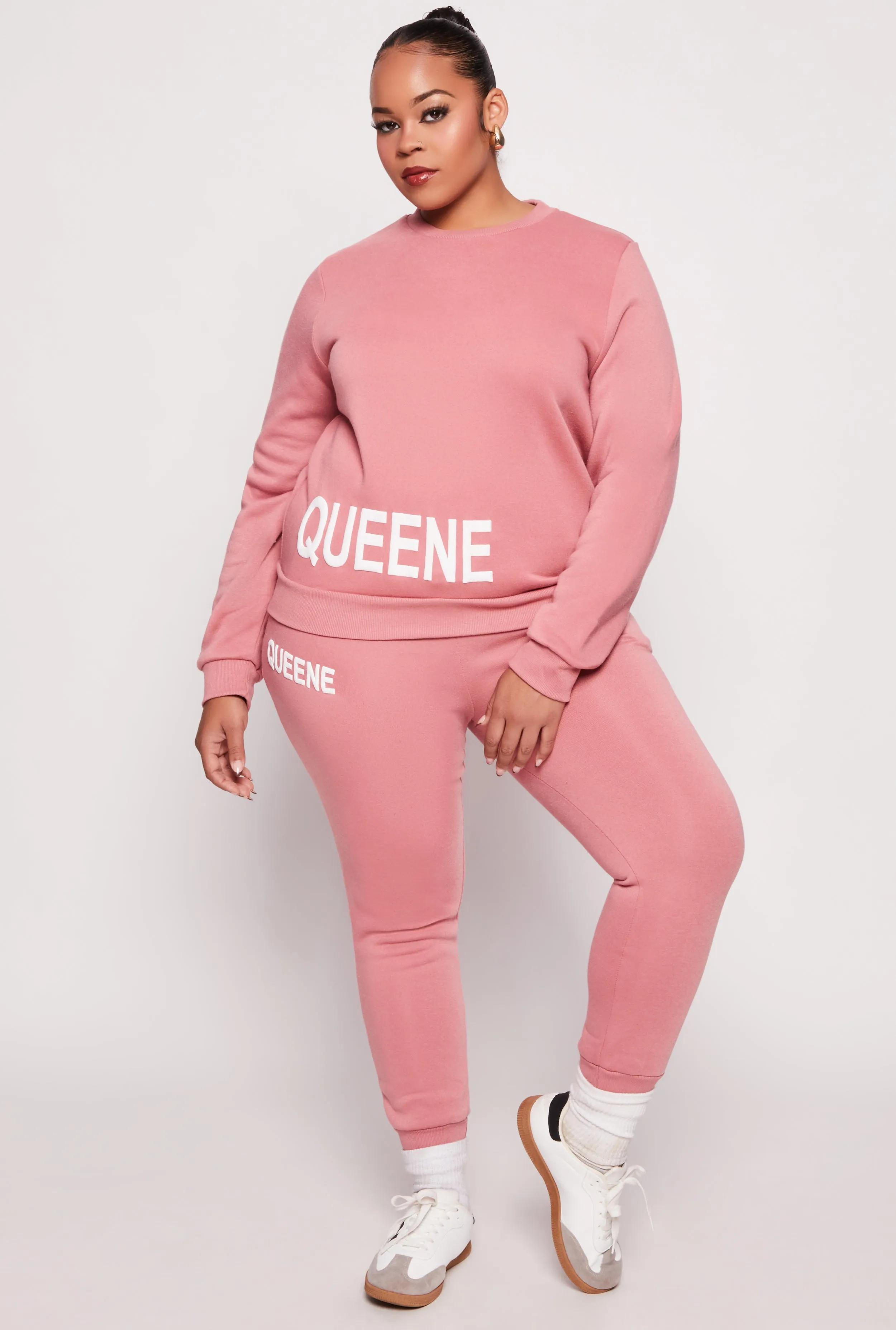 Plus Size Queene Puff Print Fleece Lined Sweatshirt sold by Rainbow product image thumbnail 2