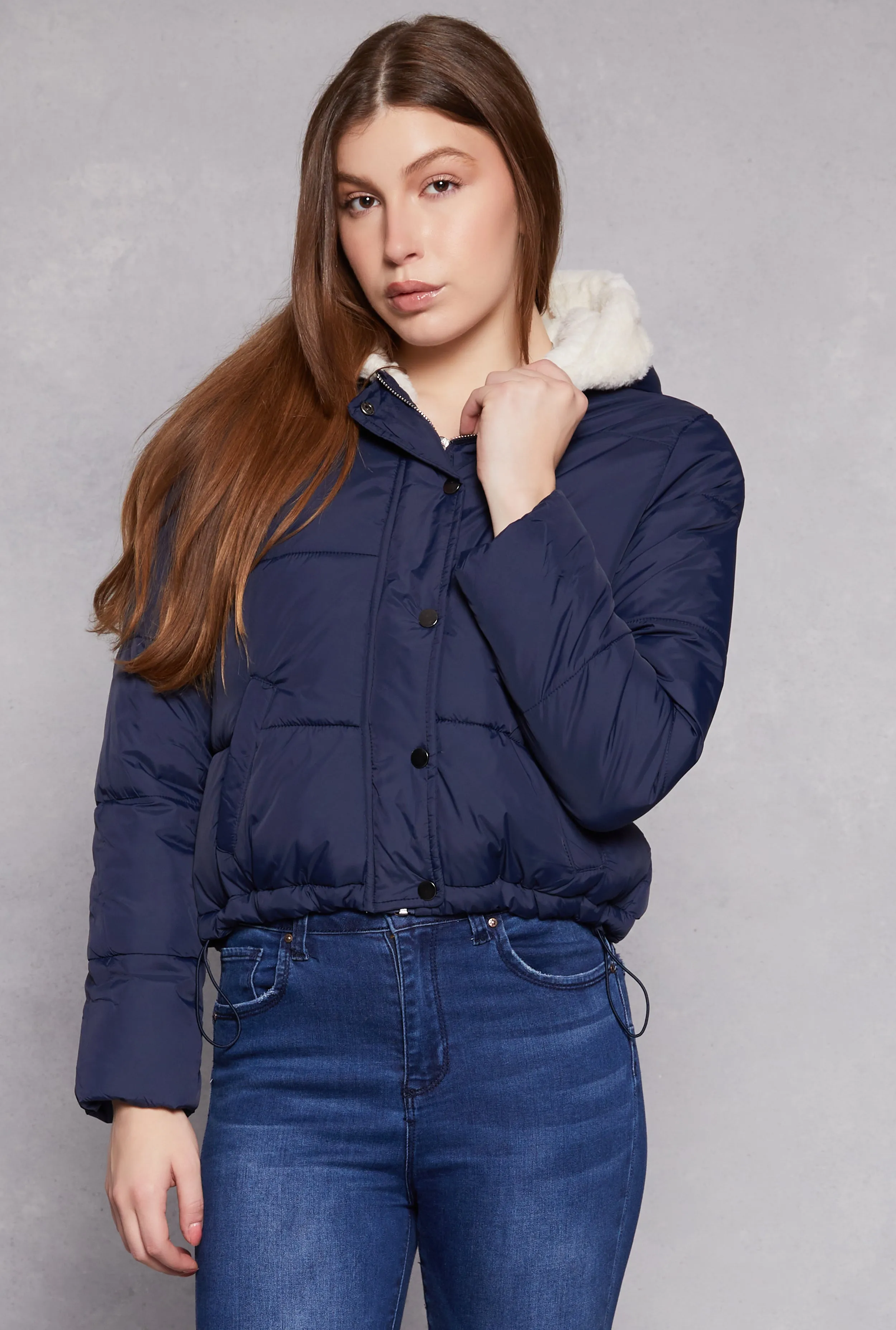 Faux Fur Lined Puffer Jacket sold by Rainbow