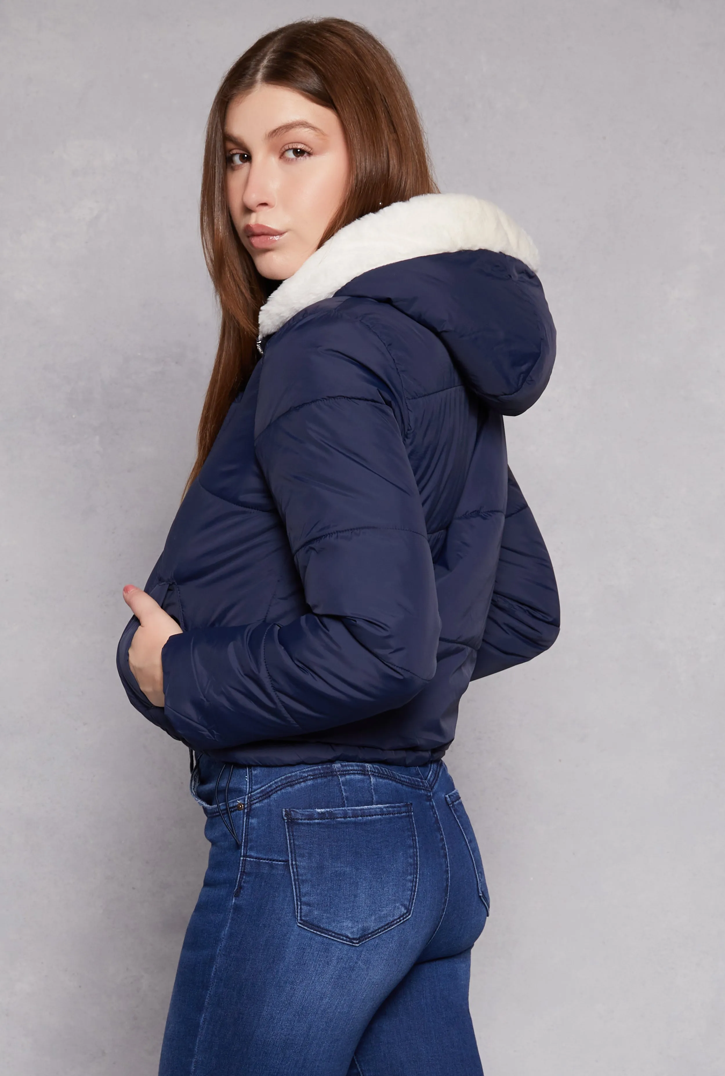 Faux Fur Lined Puffer Jacket sold by Rainbow product image thumbnail 3