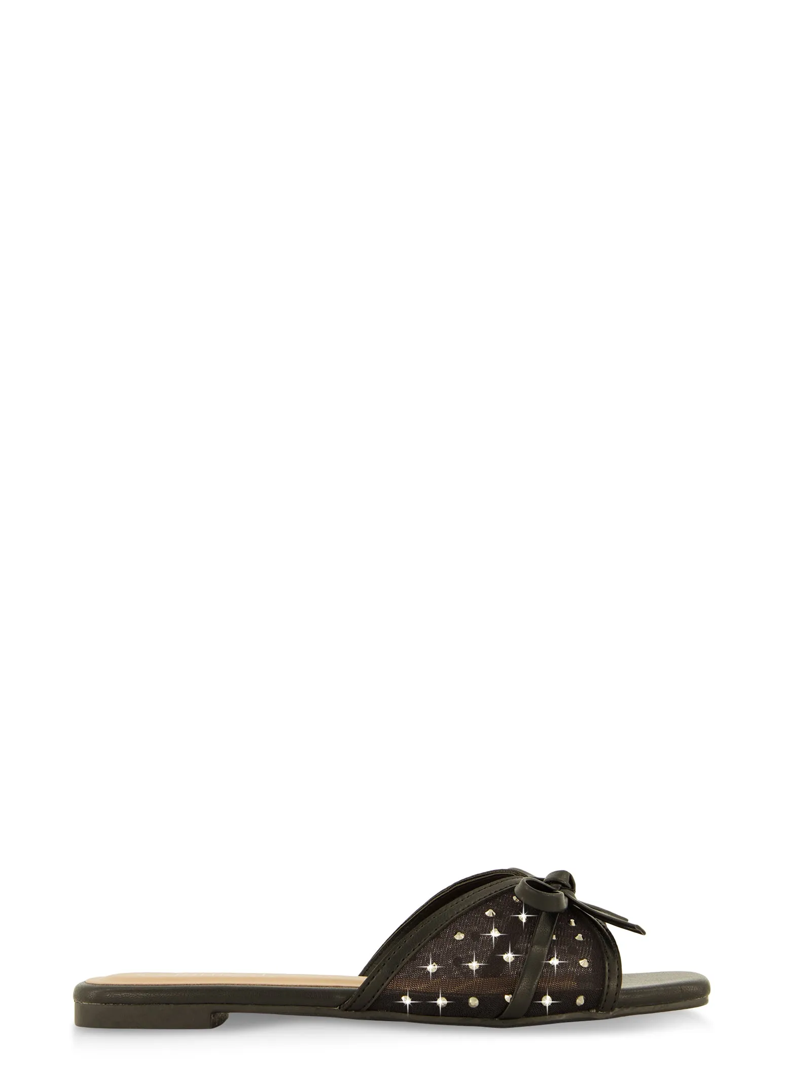 Mesh Rhinestone Bow Band Slide Sandals sold by Rainbow product image thumbnail 2