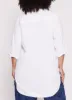 Plus Size Button Front Raw Hem Shirt sold by Rainbow