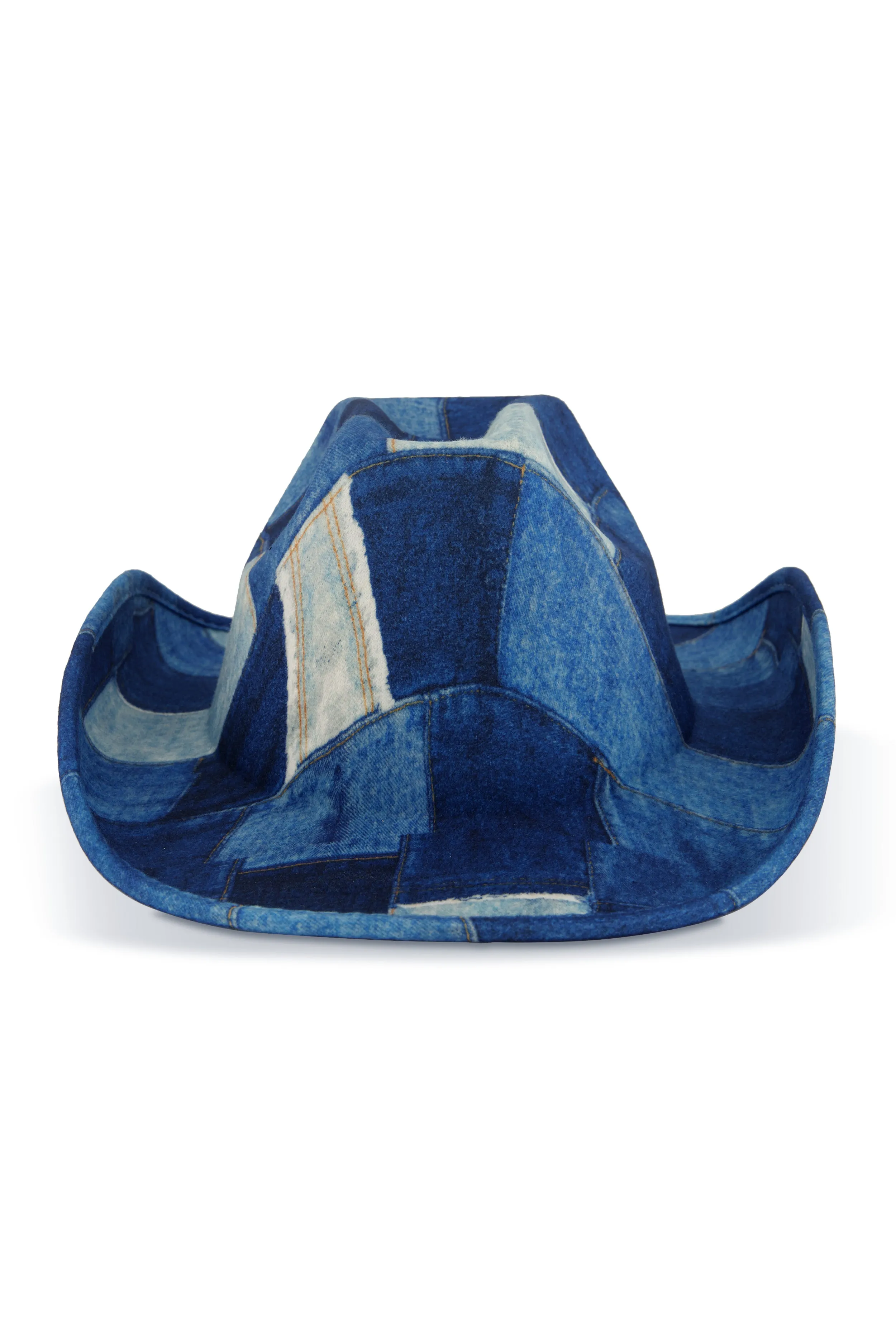 Patchwork Denim Print Cowboy Hat sold by Rainbow product image thumbnail 2