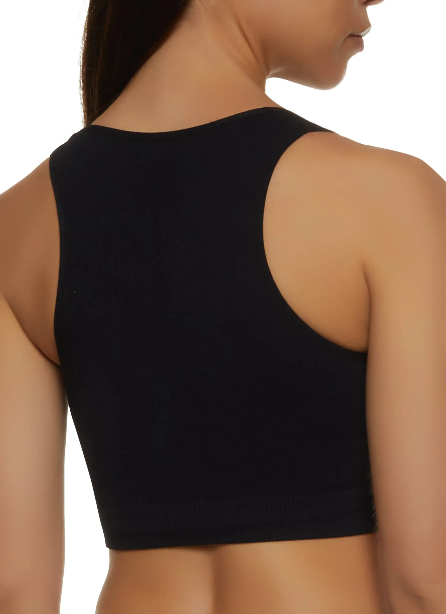 Seamless Compression Rib Cropped Tank Top sold by Rainbow product image thumbnail 2