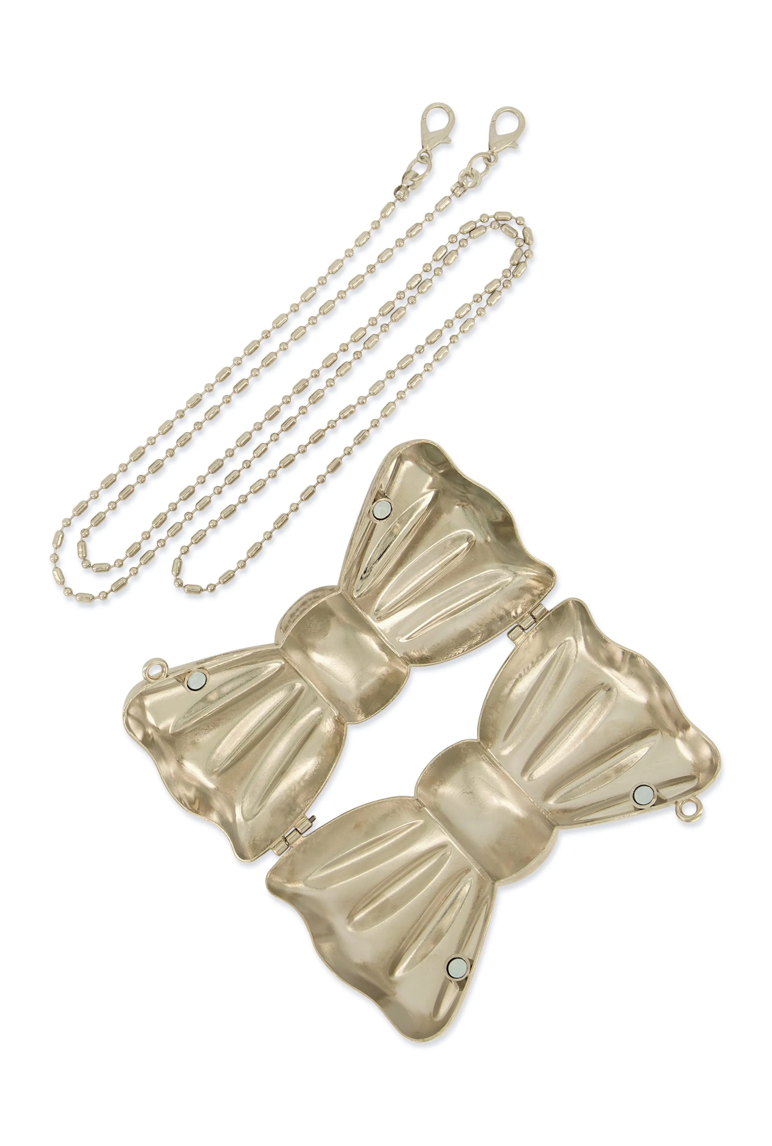 Metallic Bow Convertible Crossbody Clutch sold by Rainbow product image thumbnail 5