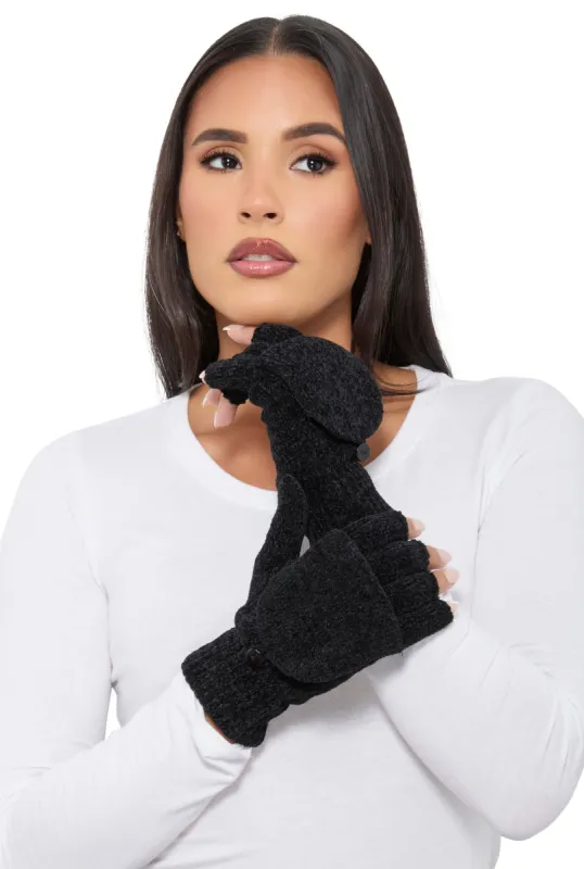 Chenille Convertible Fingerless Mittens sold by Rainbow