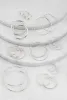Textured Metallic Hoop Earrings Set of 9 sold by Rainbow