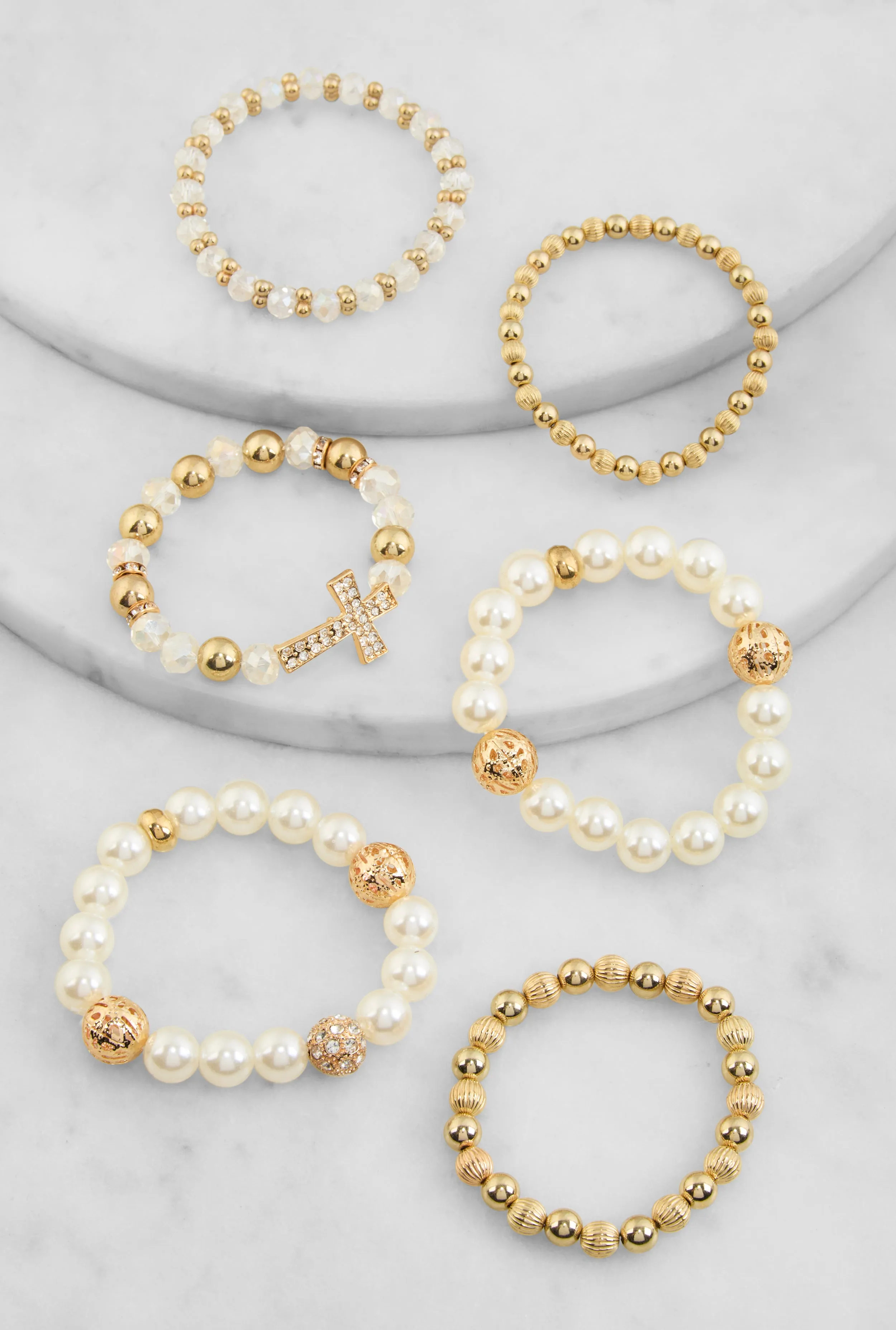 Rhinestone Cross Stretch Bracelet sold by Rainbow product image thumbnail 2