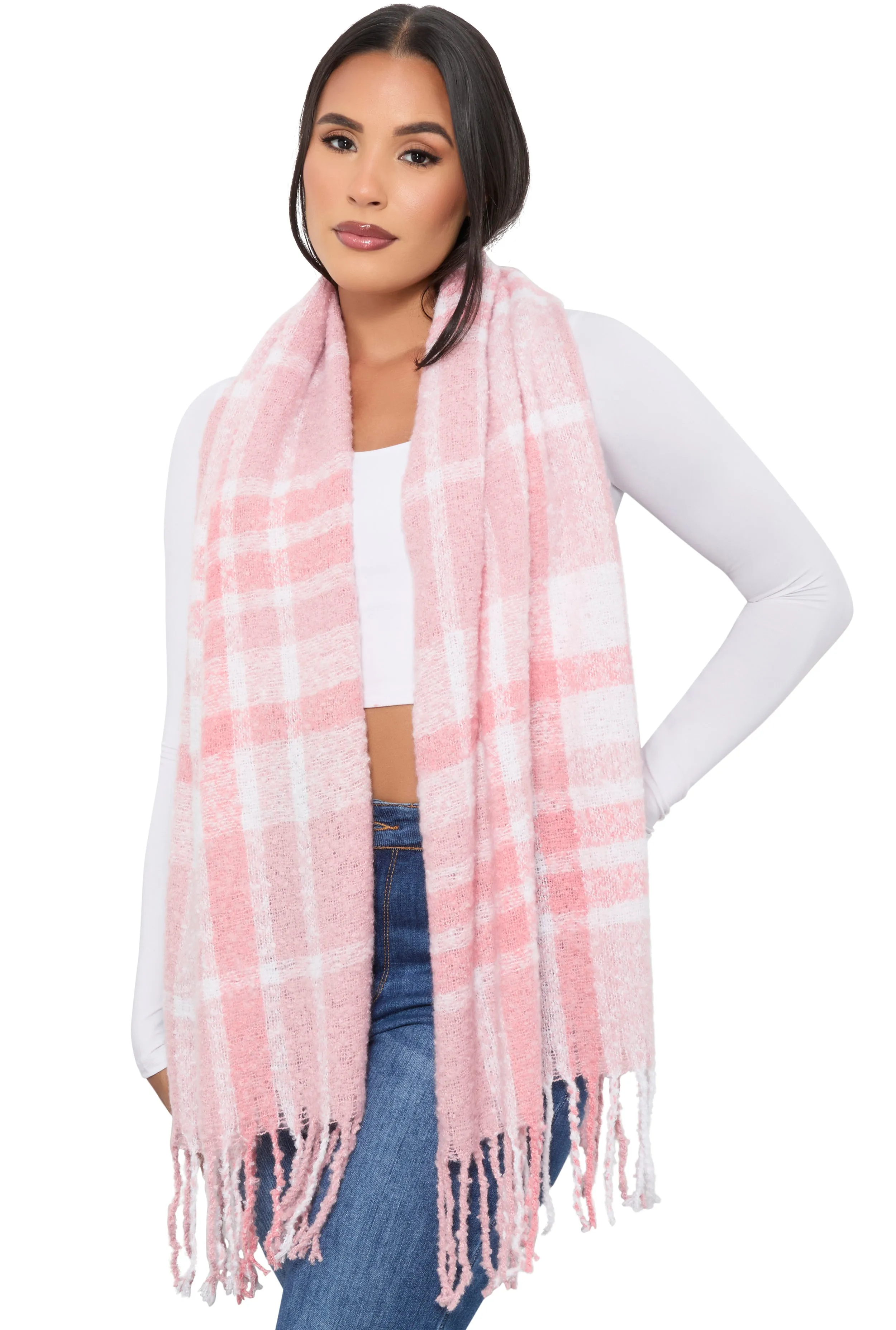 Boucle Plaid Scarf sold by Rainbow product image thumbnail 2