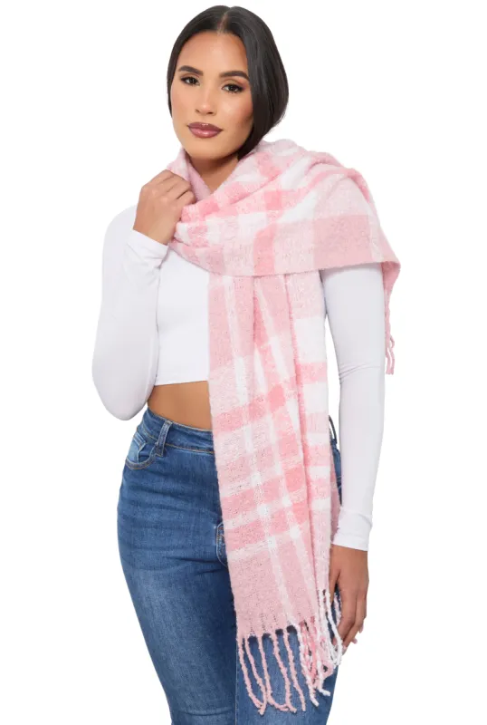 Boucle Plaid Scarf sold by Rainbow