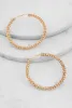 Metallic Rhinestone Embellished Hoop Earrings sold by Rainbow