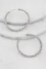 Metallic Rhinestone Embellished Hoop Earrings sold by Rainbow