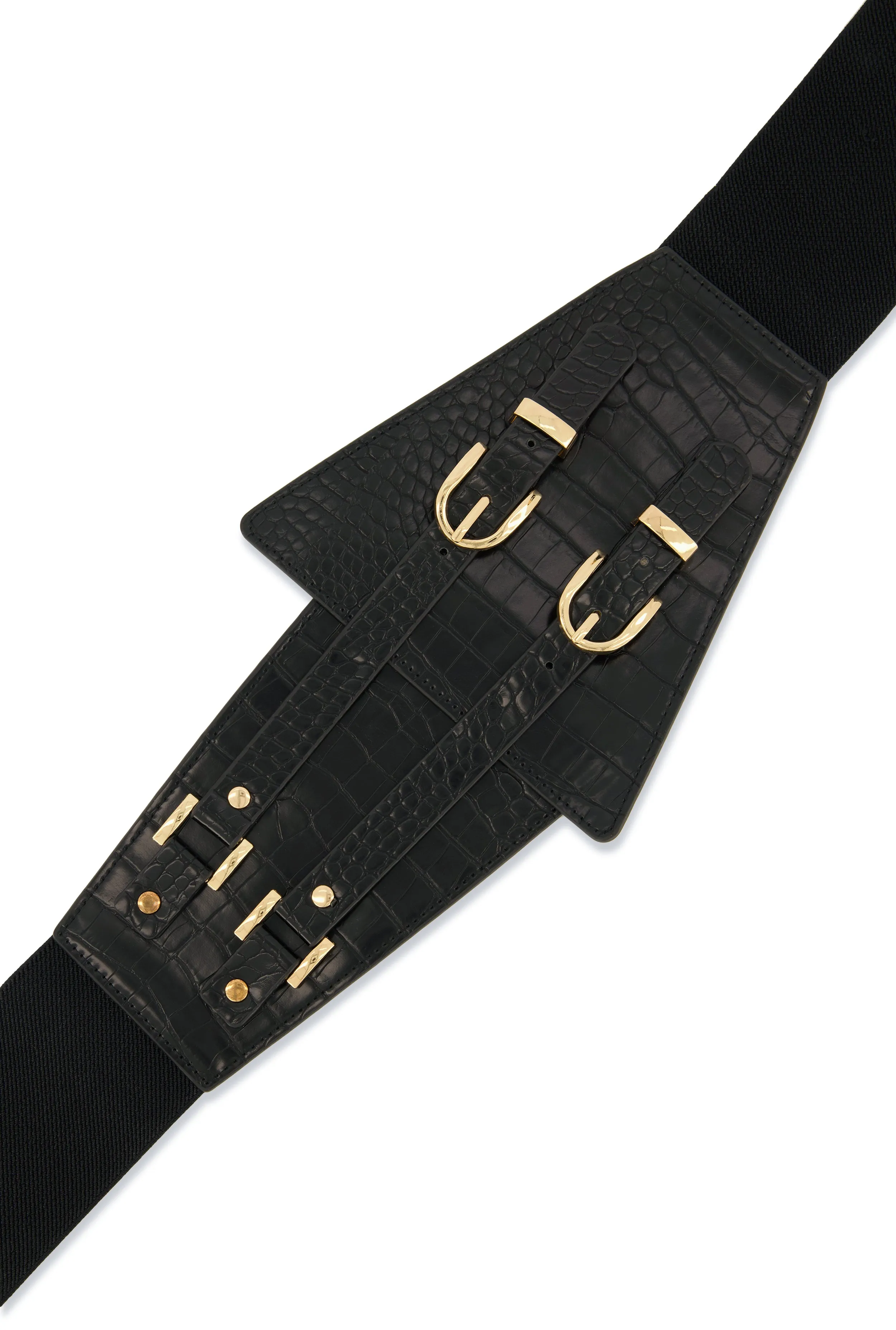 Double Buckle Corset Stretch Belt sold by Rainbow product image thumbnail 2