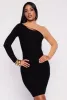 Asymmetrical Keyhole Color Blocked Sweater Dress sold by Rainbow