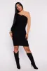 Asymmetrical Keyhole Color Blocked Sweater Dress sold by Rainbow