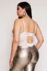 Plus Size Lace Detail Convertible Bustier Bodysuit sold by Rainbow