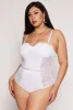 Plus Size Lace Detail Convertible Bustier Bodysuit sold by Rainbow