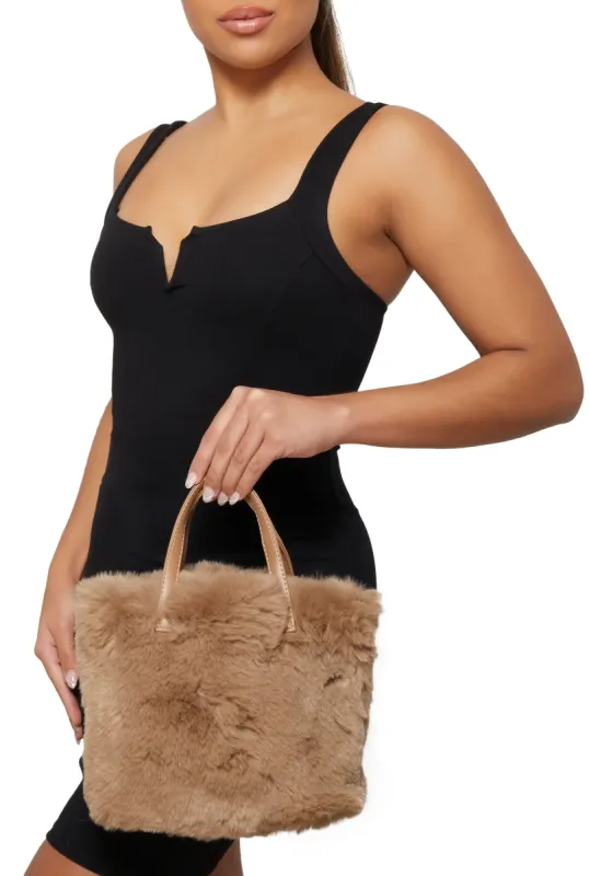 Faux Fur Tote Bag sold by Rainbow