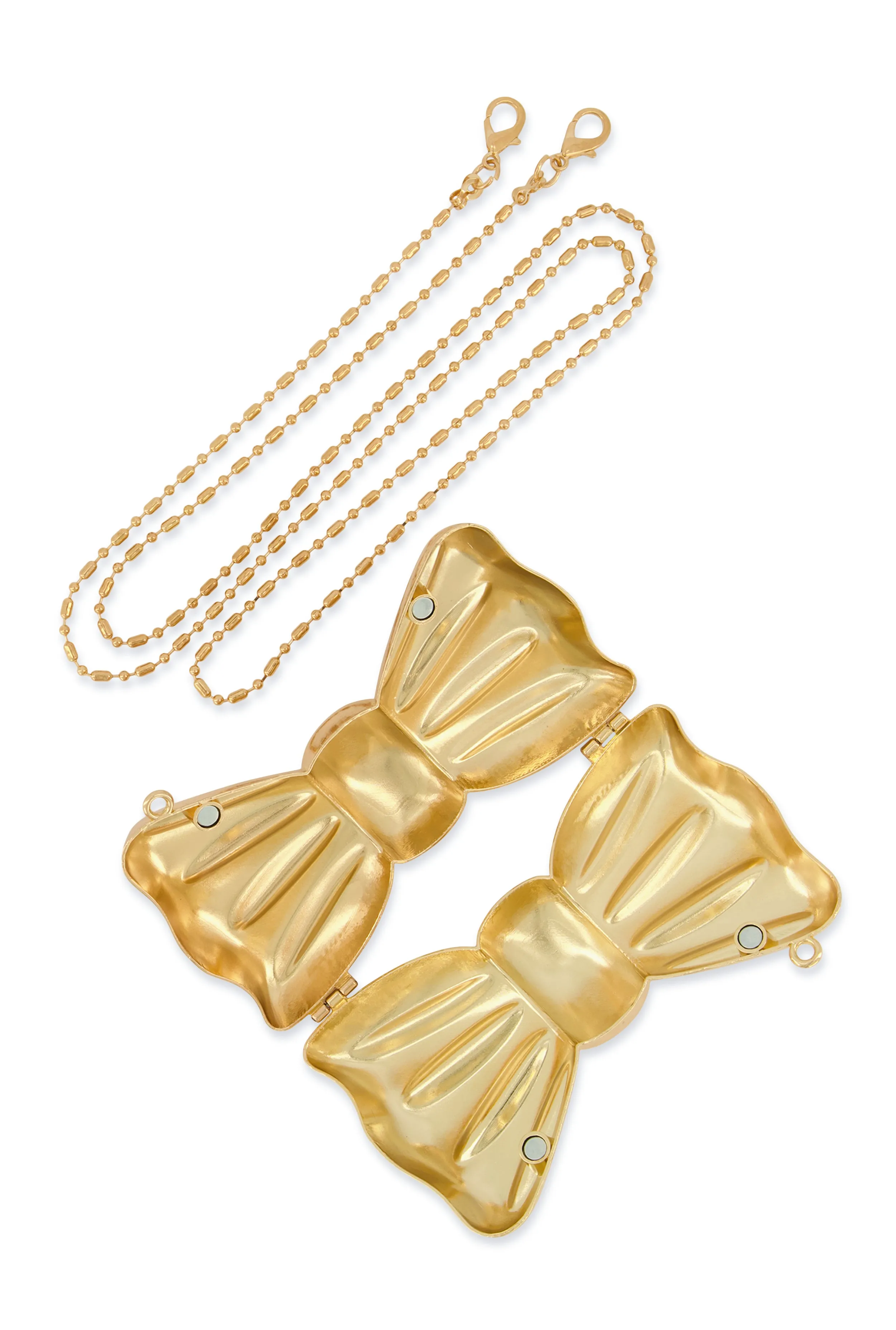 Metallic Bow Convertible Crossbody Clutch sold by Rainbow product image thumbnail 5