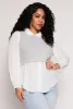 Plus Size Brushed Rib Knit Sweater Vest Blouse sold by Rainbow