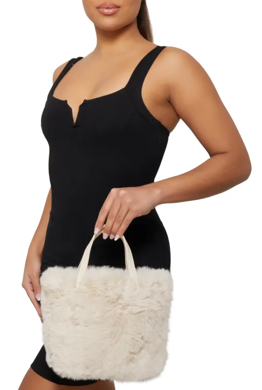 Faux Fur Tote Bag sold by Rainbow