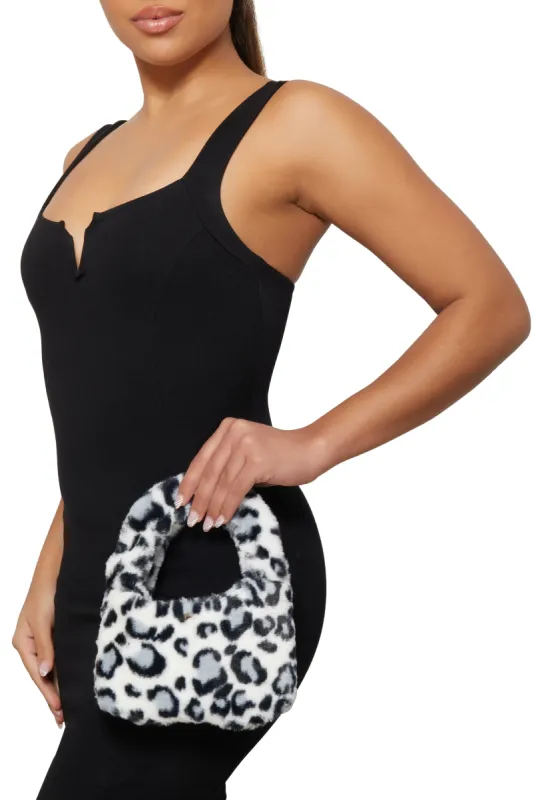 Faux Fur Mini Clutch Crossbody Bag sold by Rainbow