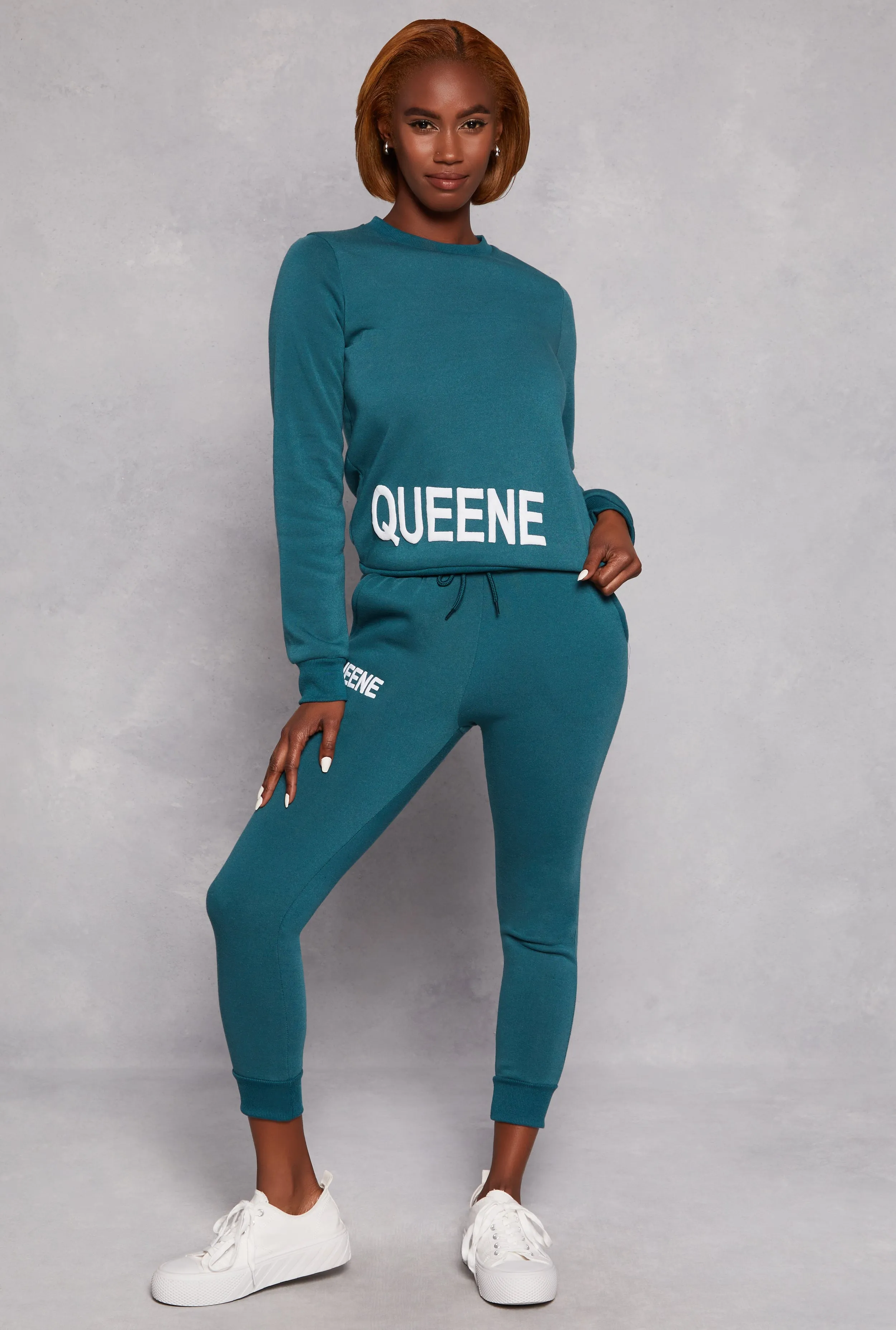 Queene Puff Print Fleece Lined Sweatshirt sold by Rainbow