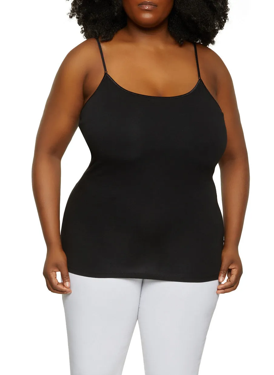 Plus Size Cotton Scoop Neck Cami sold by Rainbow