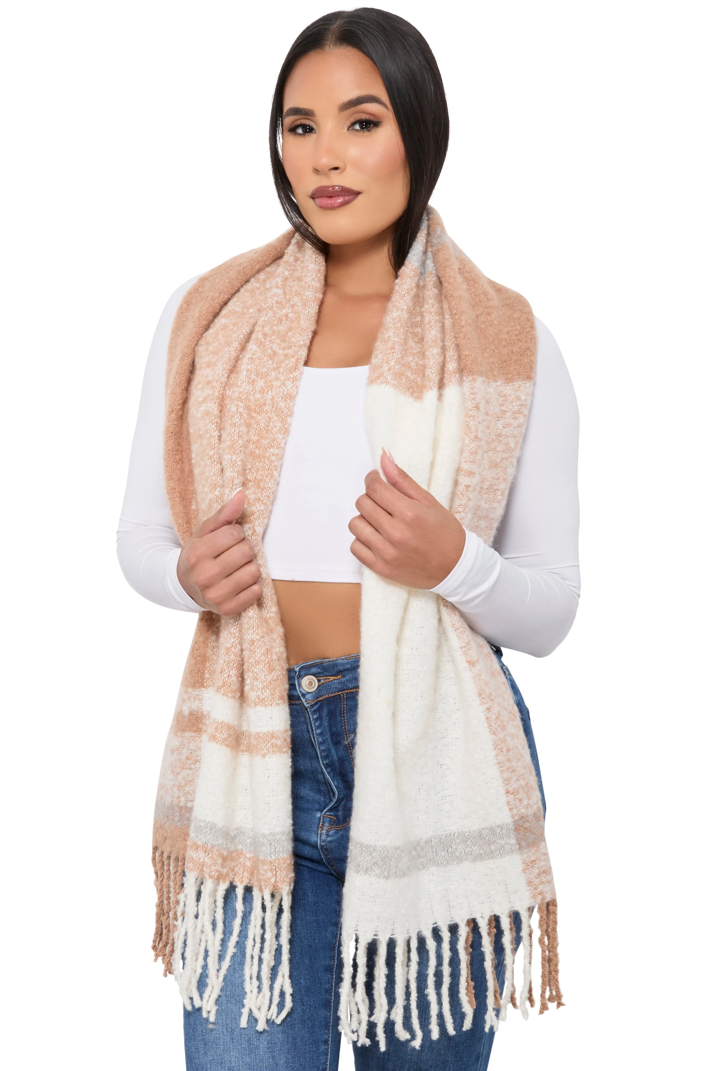 Boucle Plaid Scarf sold by Rainbow product image thumbnail 2