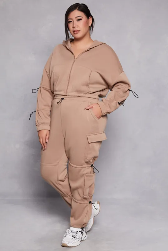 Plus Size Toggle Drawstring Detail Sweatpants sold by Rainbow