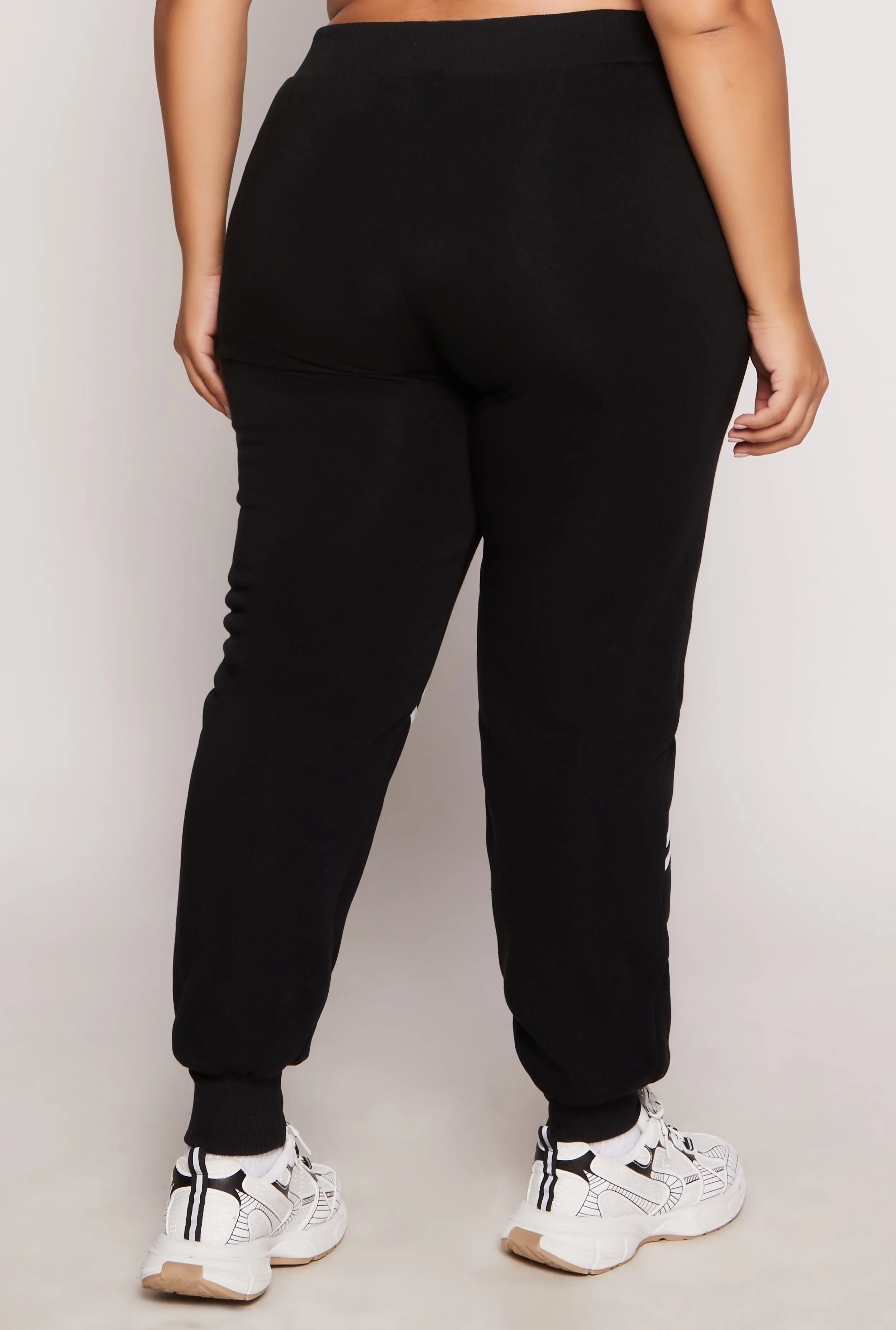 Plus Size Varsity Stripe Detail Joggers sold by Rainbow product image thumbnail 3