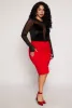 Plus Size Velvet Plunge Mesh Bodysuit sold by Rainbow