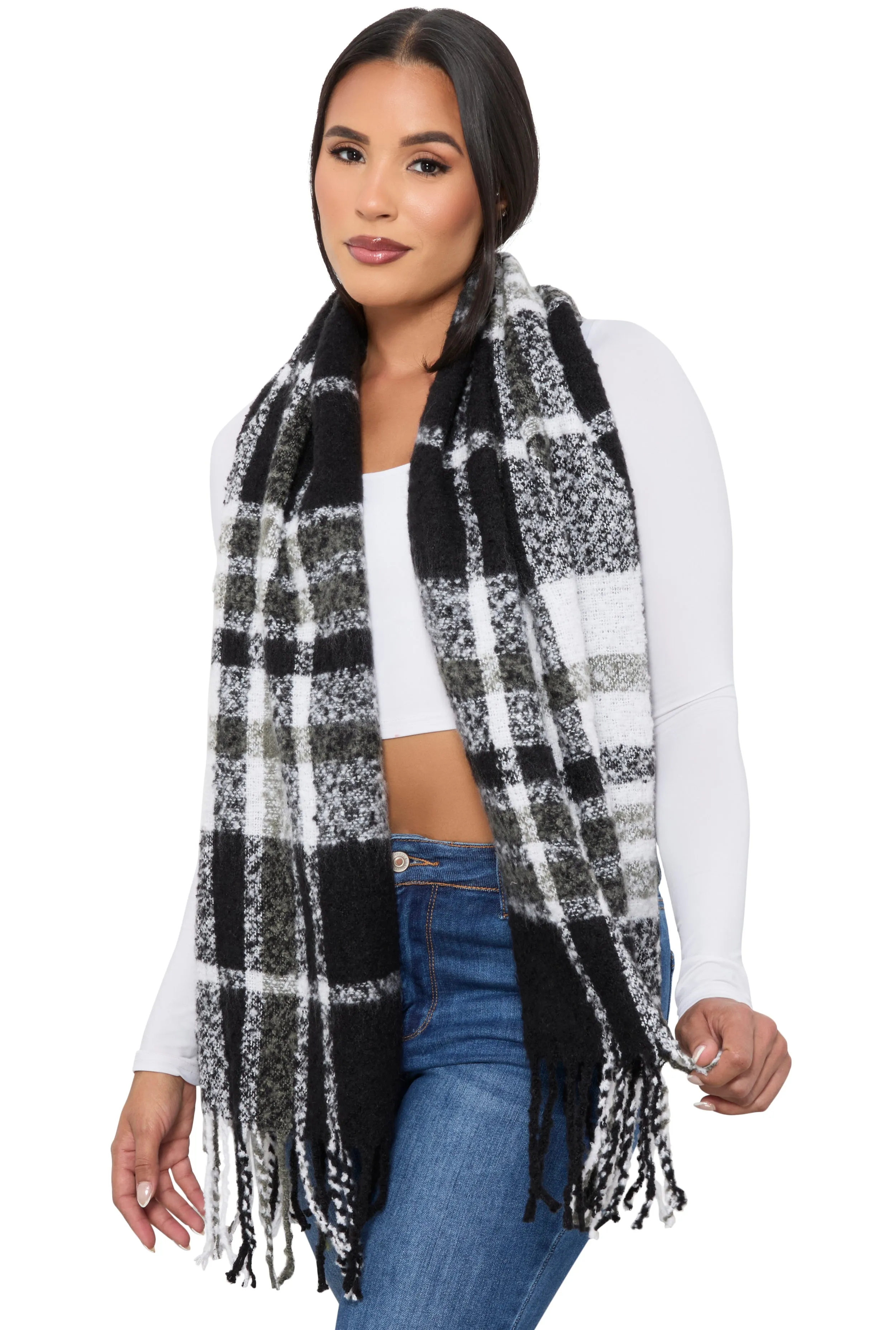 Boucle Plaid Scarf sold by Rainbow product image thumbnail 2