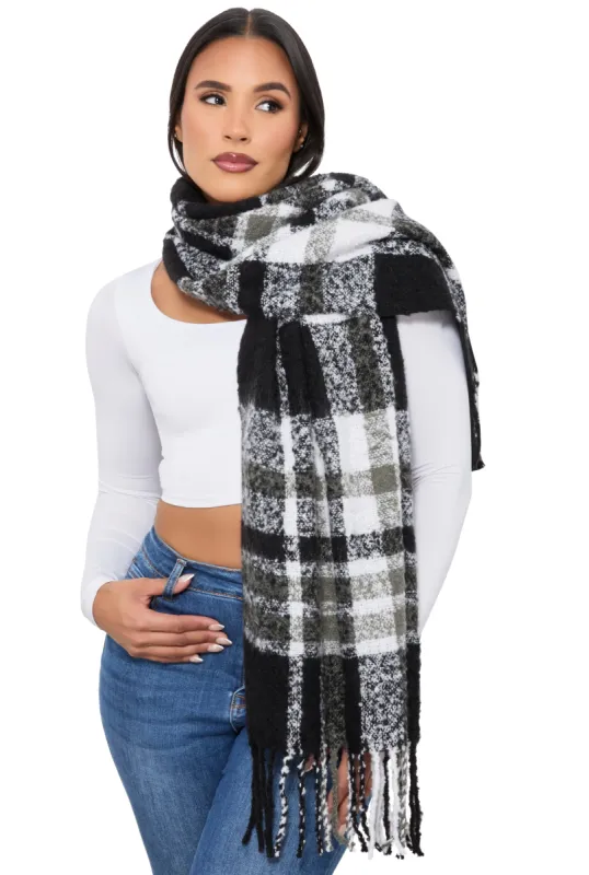Boucle Plaid Scarf sold by Rainbow