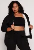 Plus Size Snap Button Front Shacket sold by Rainbow