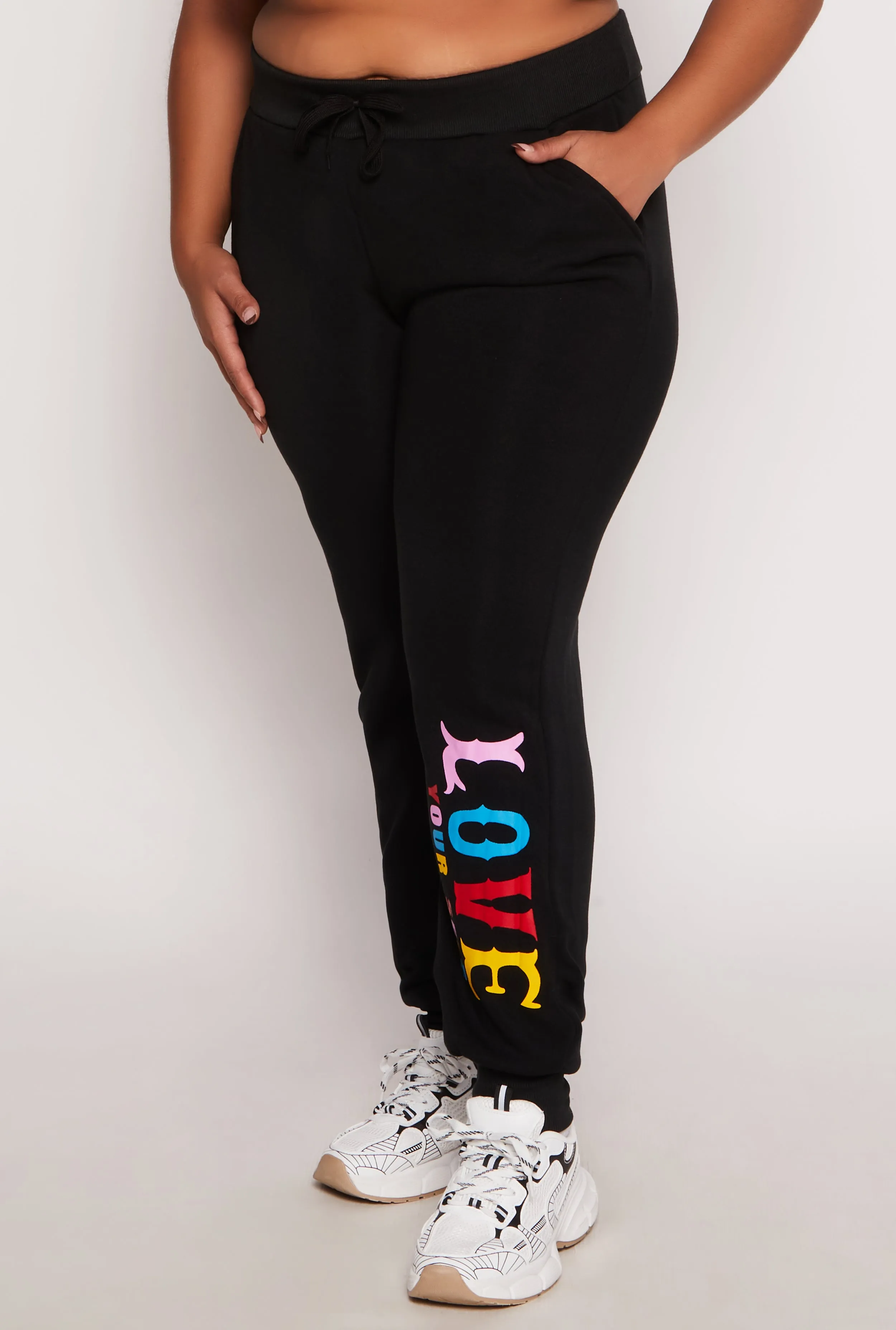 Plus Size Love Yourself Joggers sold by Rainbow product image thumbnail 2