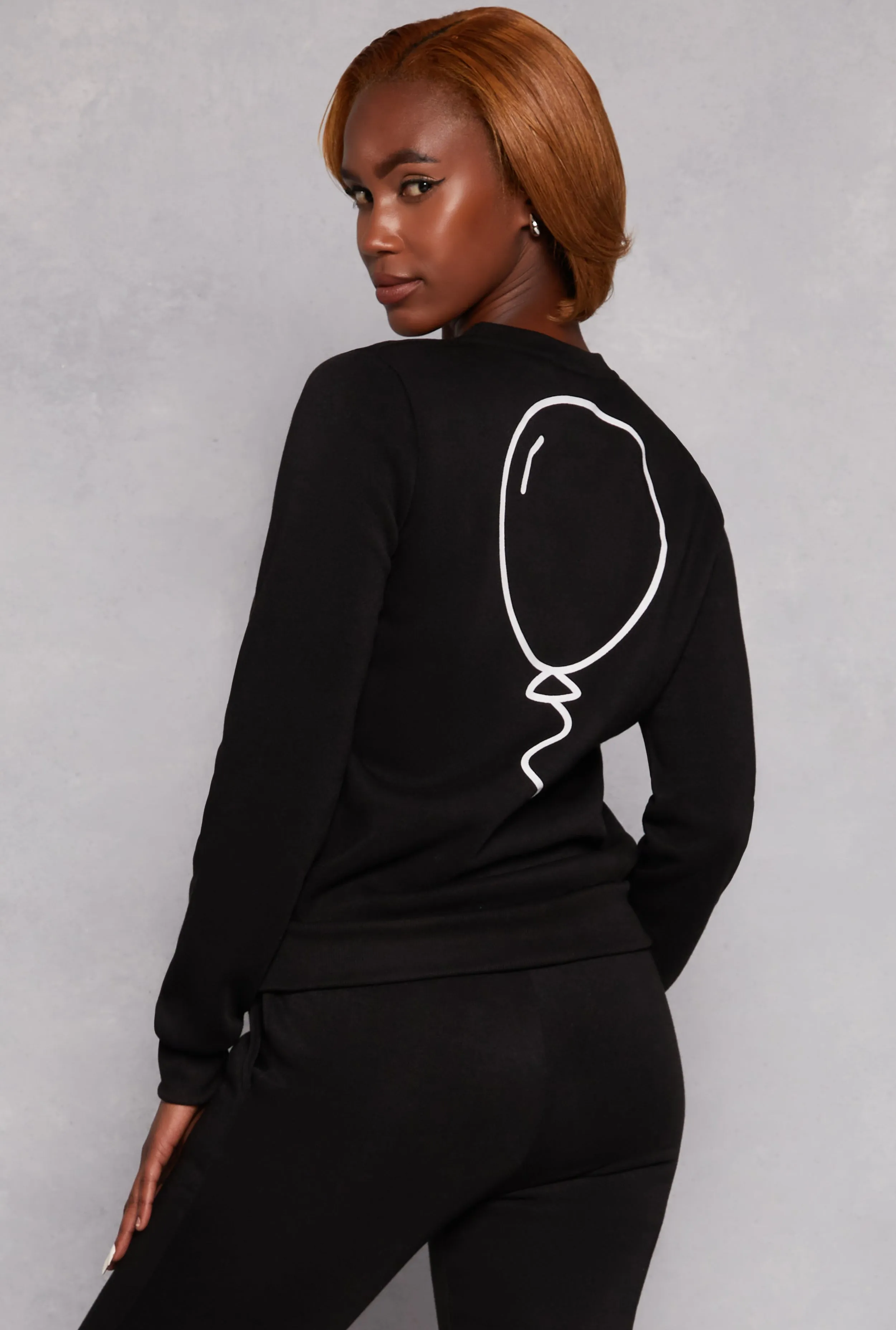 Queene Puff Print Fleece Lined Sweatshirt sold by Rainbow product image thumbnail 3